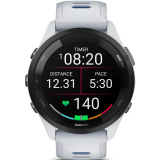 montres intelligentes Garmin Forerunner 265 Black Bezel with Whitestone Case and Whitestone/Tidal Blue Silicone Band (010-02810-11)
