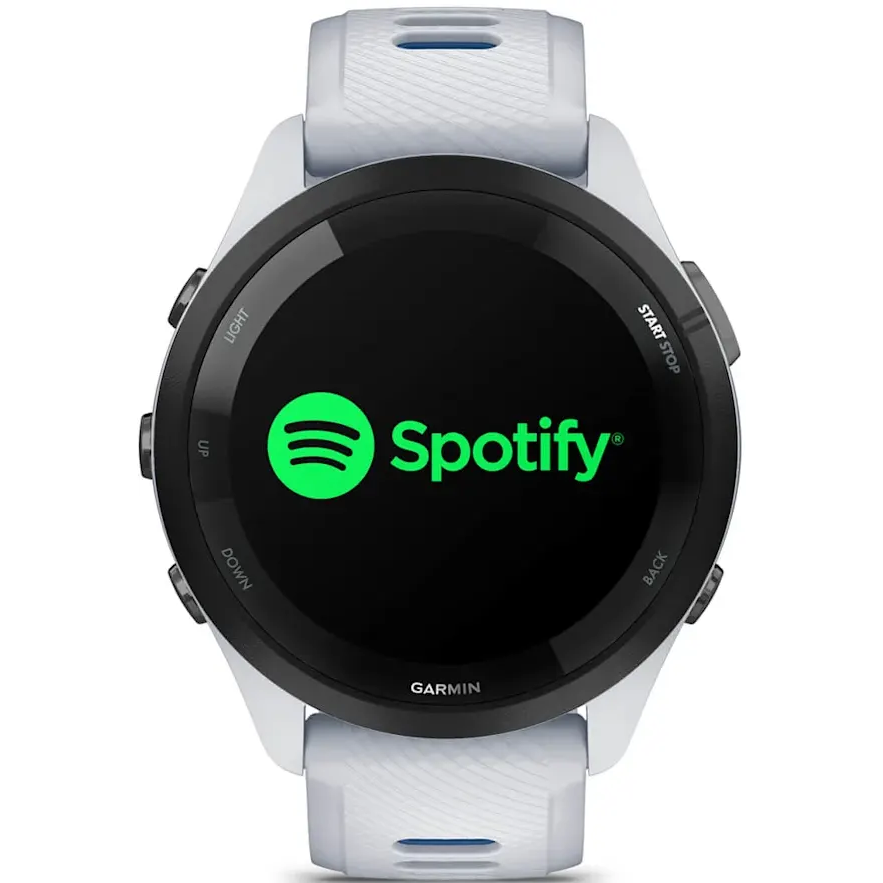 montres intelligentes Garmin Forerunner 265 Black Bezel with Whitestone Case and Whitestone/Tidal Blue Silicone Band - 010-02810-11 - photo 5