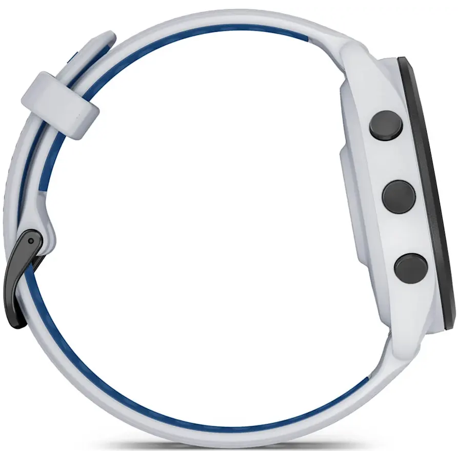 montres intelligentes Garmin Forerunner 265 Black Bezel with Whitestone Case and Whitestone/Tidal Blue Silicone Band - 010-02810-11 - photo 6