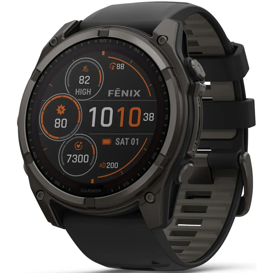 Smartuhren Garmin Fenix 8 51mm Titan Grey/Black - 010-02907-11