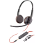 Casque Plantronics (Poly) Blackwire 3225 Stereo USB-C Headset +3.5mm Plug +USB-C/A Adapter (Bulk) - 8X229A6