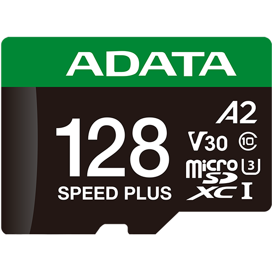 carte mémoire 128GB MicroSD ADATA SPEED PLUS + SD adapter (UD128GUI3V30A2SP-RA1)