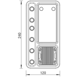Réservoir avec pompe pour le liquide de refroidissement du système de refroidissement par liquide Barrow DC17-SDB 240 White (BA3249)
