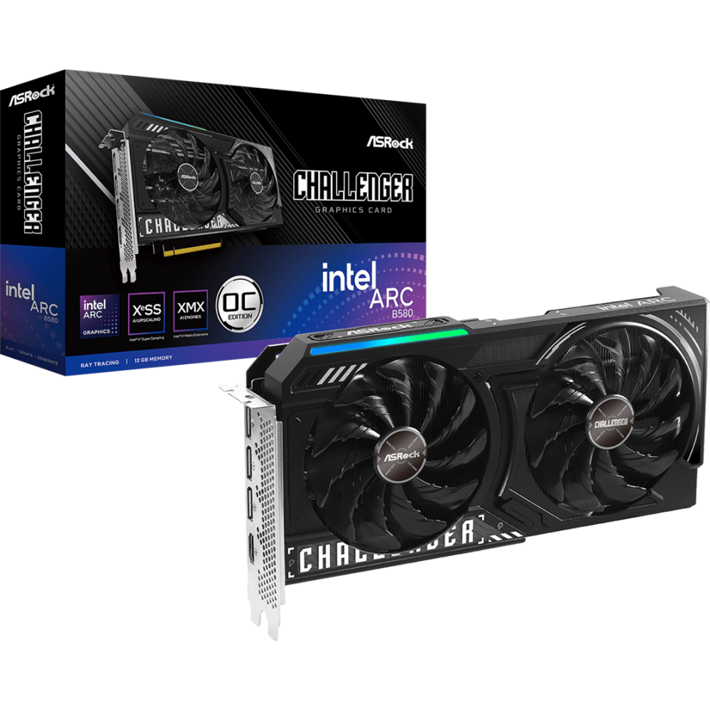 graphics card Intel Arc B580 ASRock Challenger 12GB OC (B580 CL 12GO) - photo 6