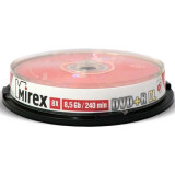 Disks DVD+R Mirex 8.5Gb DL 8x Cake Box (10pcs) (204213)