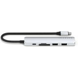station daccueil Satechi 6-in-1 USB-C Slim Multiport Adapter Silver (ST-P6SS)