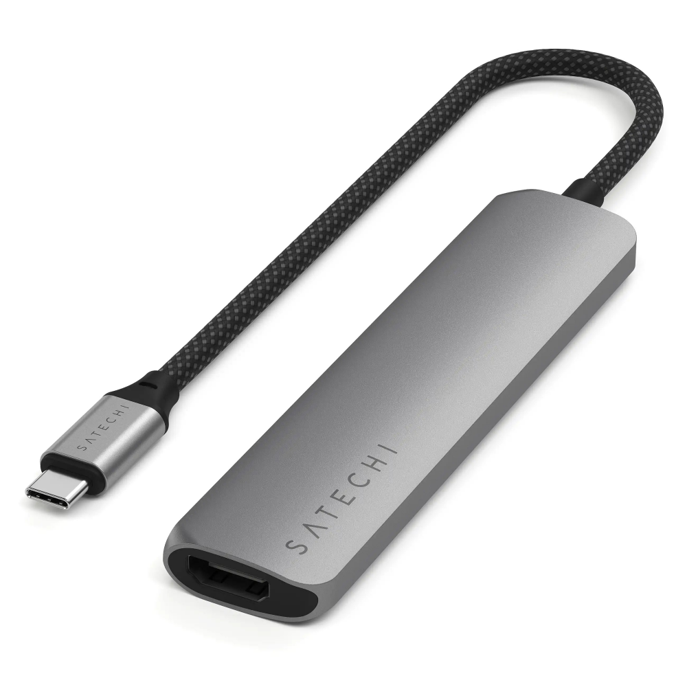 Docking station Satechi 6-in-1 USB-C Slim Multiport Adapter Space Grey - ST-P6SM