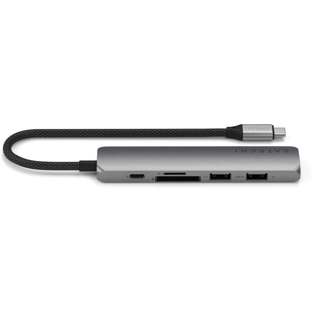 Docking station Satechi 6-in-1 USB-C Slim Multiport Adapter Space Grey - ST-P6SM - photo 2