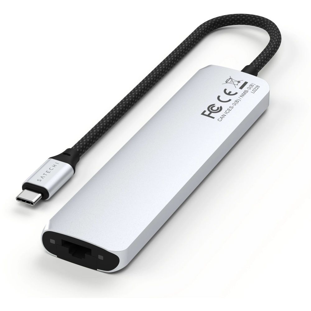 Docking station Satechi 7-in-1 USB-C Slim Multiport Adapter with Ethernet Silver - ST-P7SS - photo 3