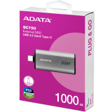 External SSD drive 1TB ADATA SC750 Grey (SC750-1000G-CCBK)