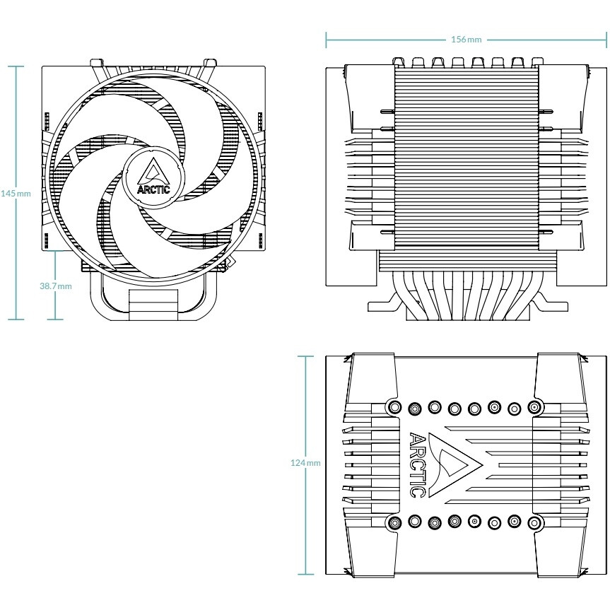 Ventilateur pour processeur de serveur Arctic Freezer 4U-M Rev. 2 - ACFRE00133B - photo 5