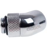 Corner radiator adapter for liquid cooling system Alphacool Eiszapfen 45° rotatable - Chrome (17247)