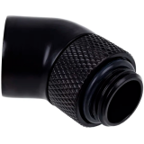Corner radiator adapter for liquid cooling system Alphacool Eiszapfen 45° rotatable - Deep Black (17246)