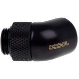 Corner radiator adapter for liquid cooling system Alphacool Eiszapfen 45° rotatable - Deep Black (17246)