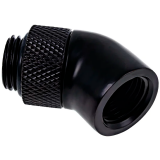 Corner radiator adapter for liquid cooling system Alphacool Eiszapfen 45° rotatable - Deep Black (17246)