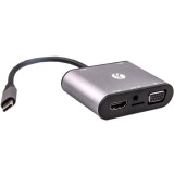 Pārejas savienojums USB Type-C - HDMI/3xUSB/VGA/Audio, VCOM CU425M