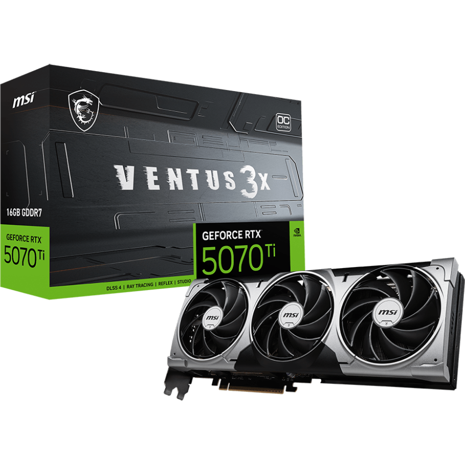 carte graphique NVIDIA GeForce RTX 5070 Ti MSI OC 16GB (RTX 5070 Ti 16G VENTUS 3X OC) - photo 7