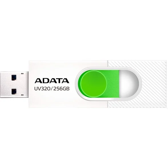 clé USB flash 256GB ADATA UV320 White/Green - AUV320-256G-RWHGN