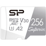 Atmiņas karte 256Gb MicroSD Silicon Power Superio + SD SD adapter (SP256GBSTXDA2V20SP)