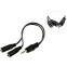 Pārejas savienojums 5bites 3.5 Jack (M) - 2x 3.5 Jack (F) (AA-3MF2-02BK)