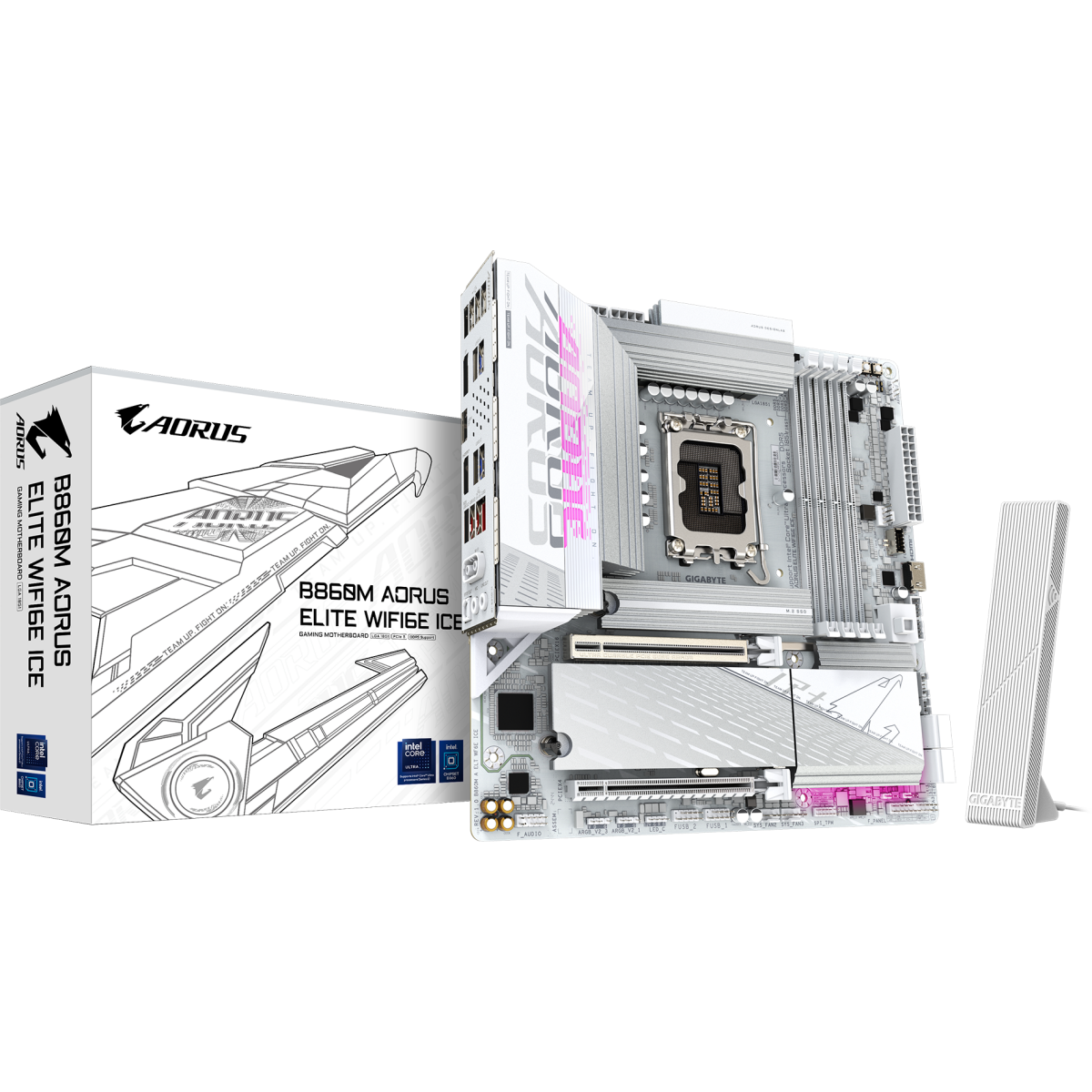 Motherboard Gigabyte B860M AORUS ELITE WIFI6E ICE - Foto 6