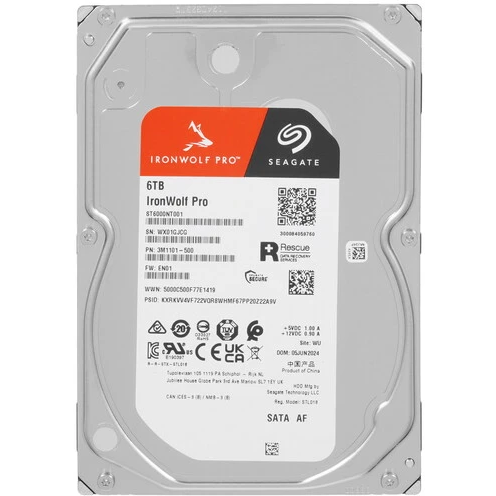 Hard Drive 6TB SATA-III Seagate IronWolf Pro (ST6000NT001)