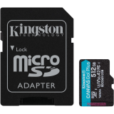 Speicherkarte 512GB MicroSD Kingston Canvas Go! Plus + SD adapter (SDCG4/512GB)