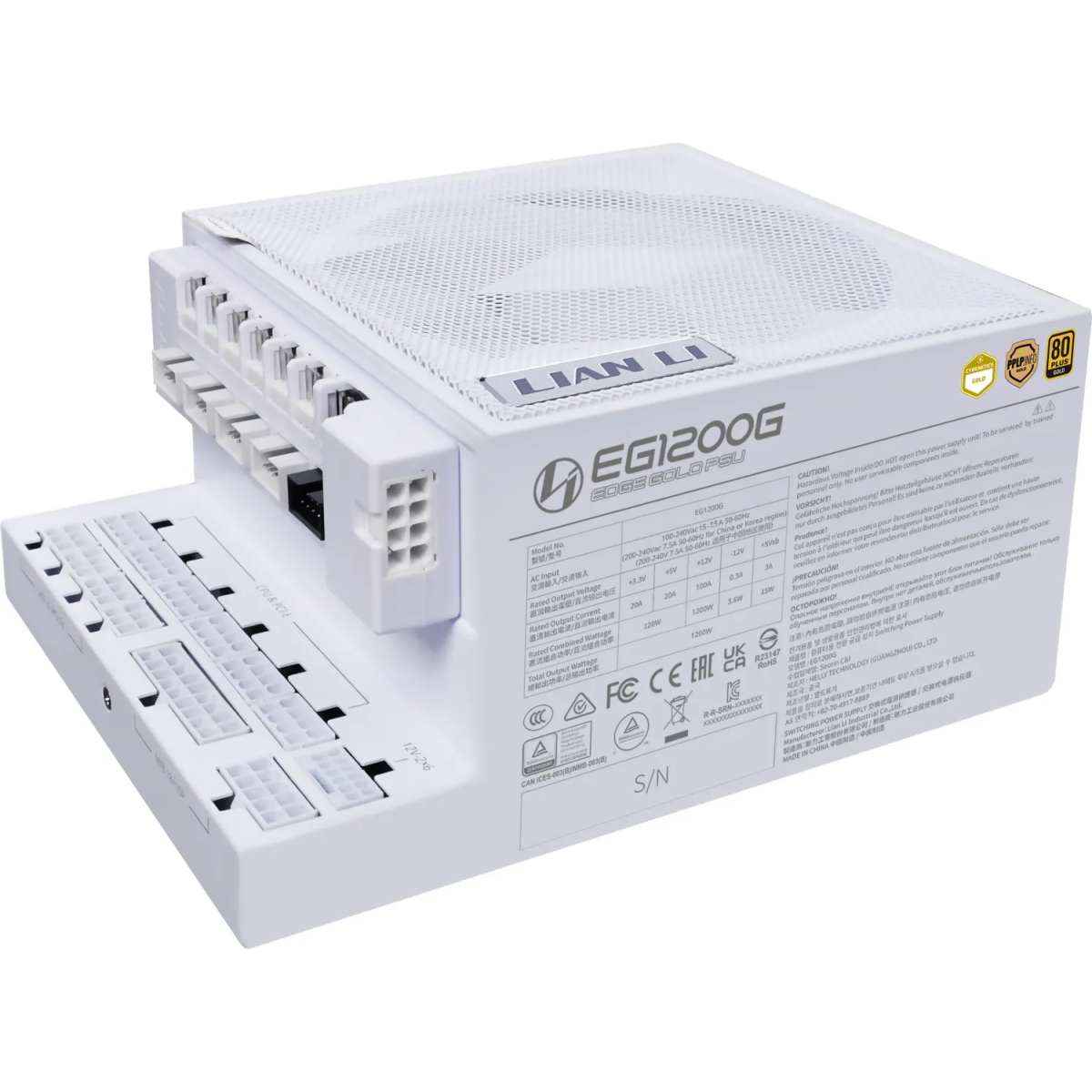 Bloc dalimentation 1200W Lian Li EDGE1200G White - G9P.EG1200G.WH00.EU - photo 3