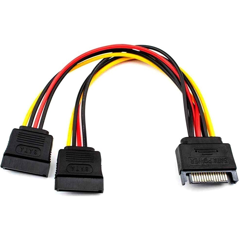 Pārejas savienojums SATA Power - 2x SATA Power, 0.2m, ATCOM AT4366