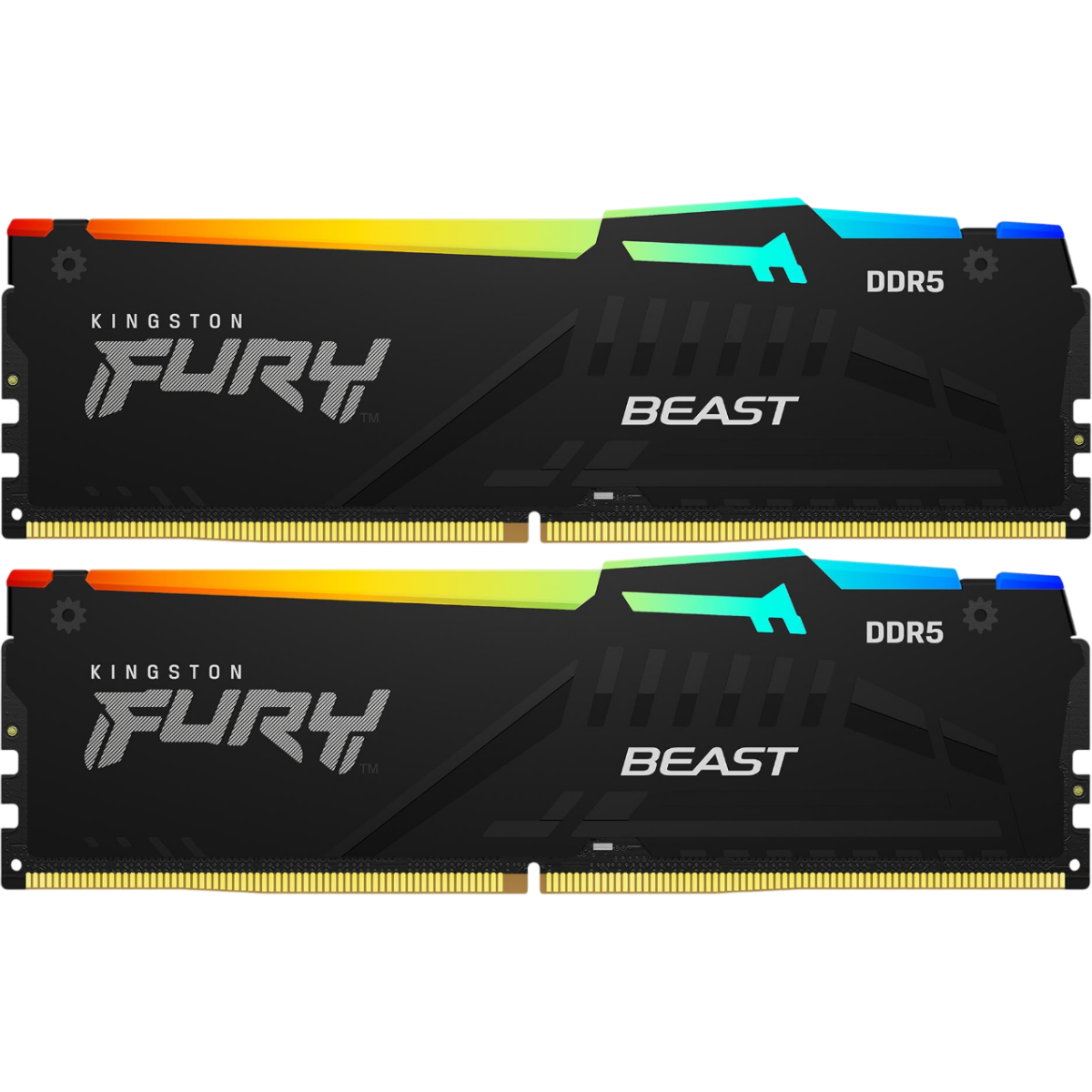 Mémoire vive 64GB DDR5 6000MHz Kingston Fury Beast RGB (KF560C36BBE2AK2-64) (2x32GB KIT) - photo 2
