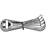 Ventilatora barošanas kabelis Hyperline KL-FCRD-4F-EU-1.8-BK