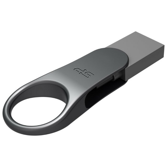 USB zibatmiņa 64Gb Silicon Power Mobile C80 Silver (SP064GBUC3C80V1S) - foto 4