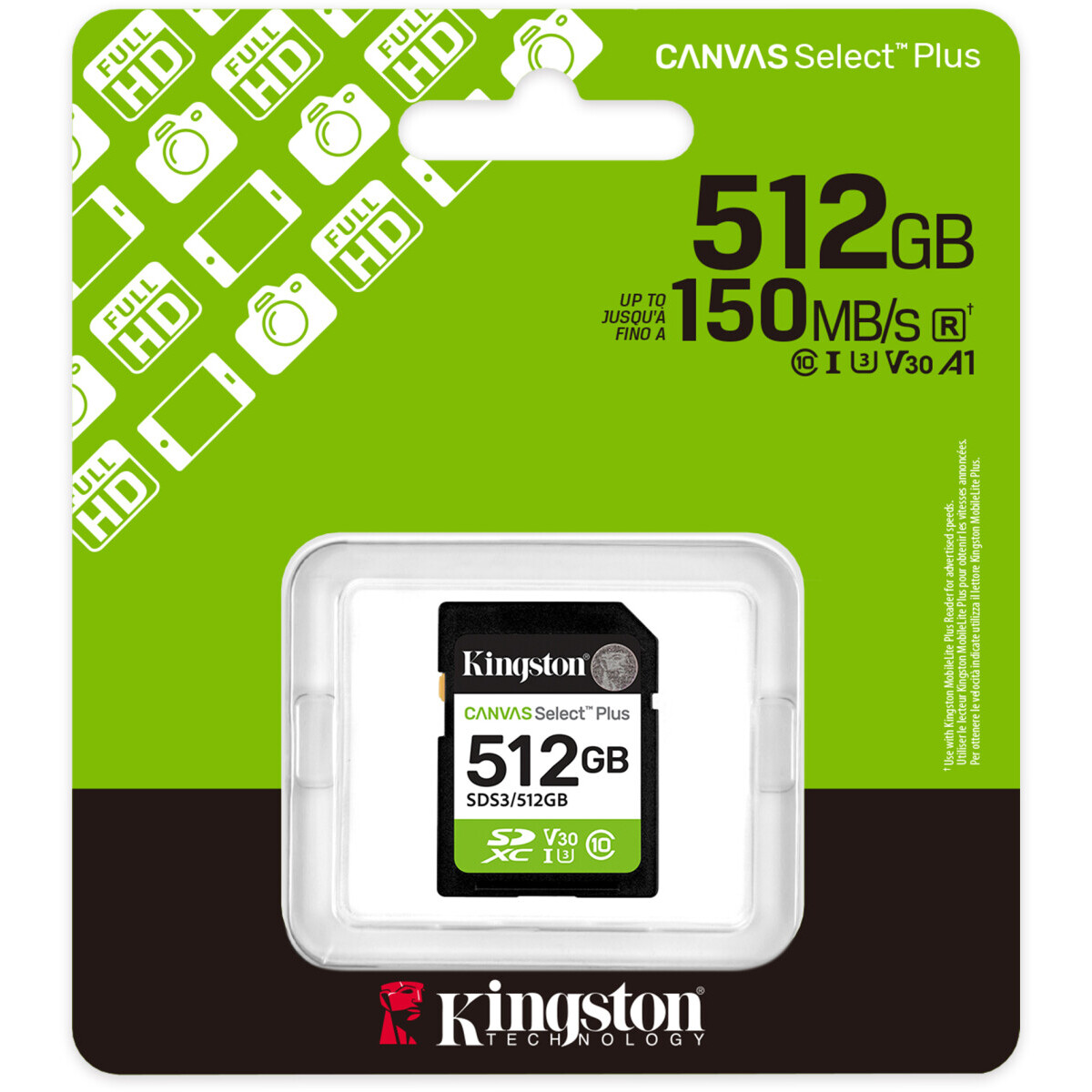 carte mémoire 512GB SD Kingston Canvas Select Plus (SDS3/512GB) - photo 3