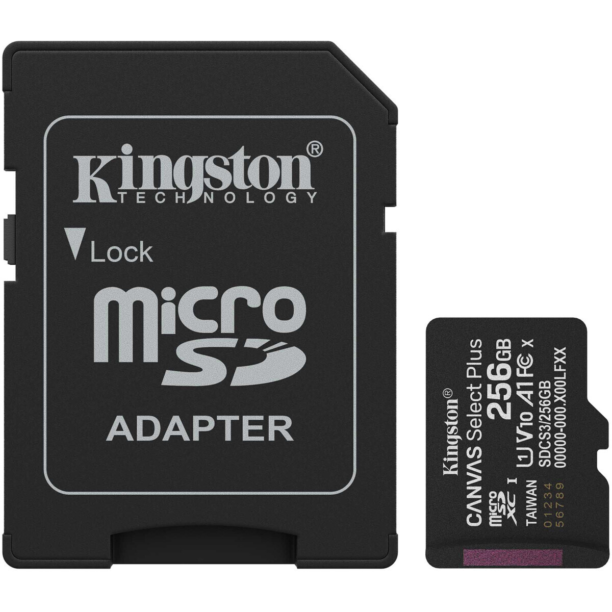 Speicherkarte 256GB MicroSD Kingston Canvas Select Plus + SD adapter (SDCS3/256GB)