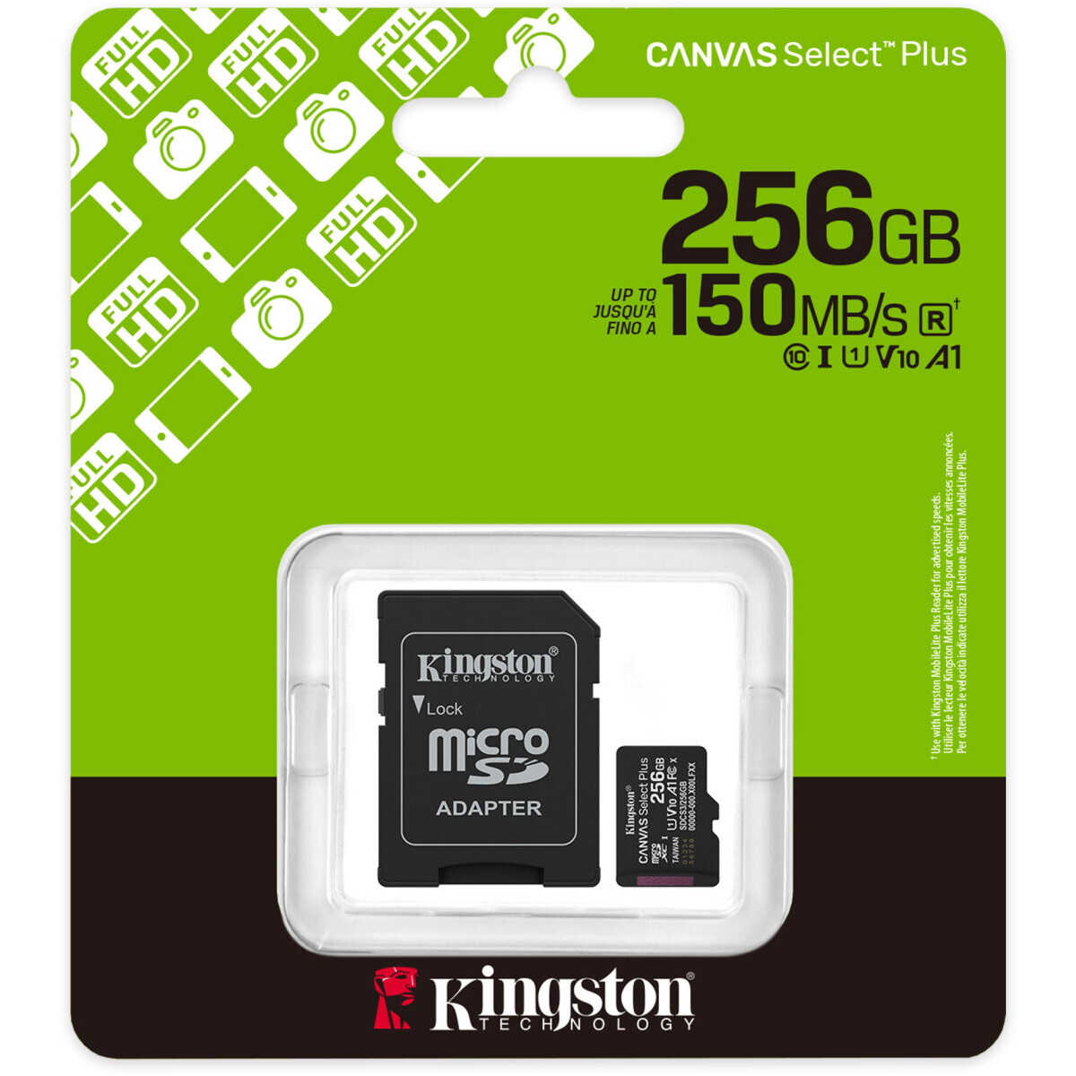 Speicherkarte 256GB MicroSD Kingston Canvas Select Plus + SD adapter (SDCS3/256GB) - Foto 3