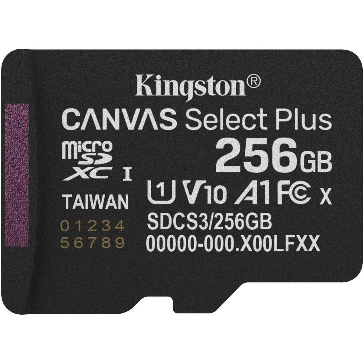 carte mémoire 256GB MicroSD Kingston Canvas Select Plus (SDCS3/256GBSP)