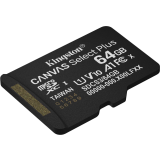 Speicherkarte 64GB MicroSD Kingston Canvas Select Plus (SDCS3/64GBSP)
