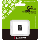 Speicherkarte 64GB MicroSD Kingston Canvas Select Plus (SDCS3/64GBSP)