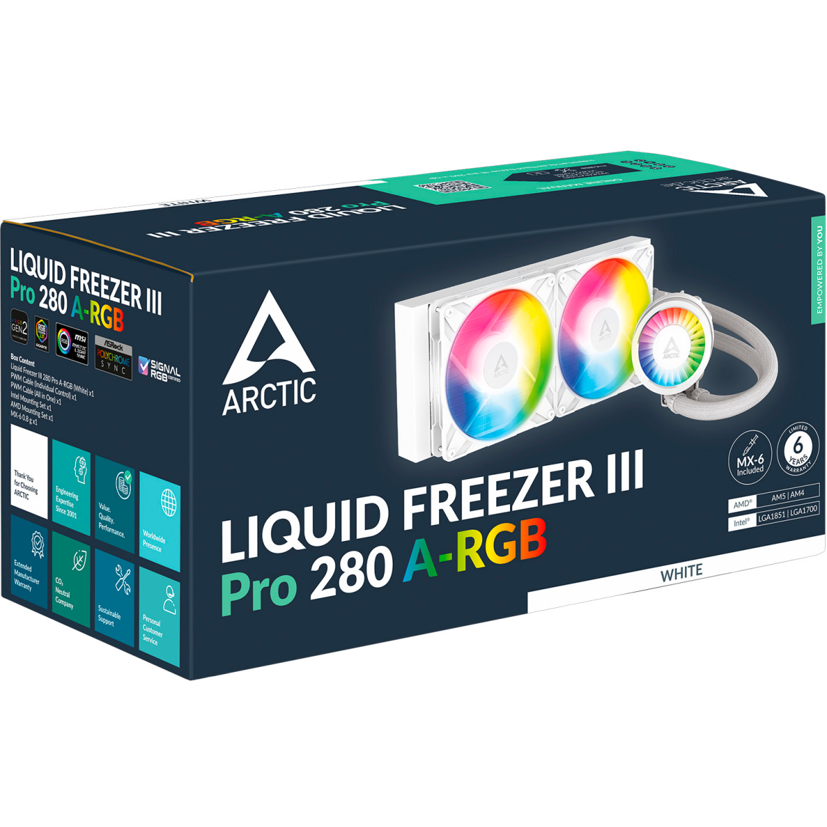 Système de refroidissement liquide Arctic Liquid Freezer III Pro 280 ARGB White - ACFRE00187A - photo 6