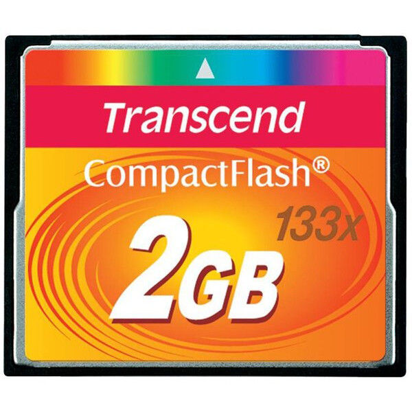 Carte mémoire 2GB Compact Flash Transcend 133x (TS2GCF133)