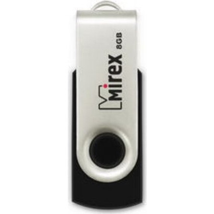 USB zibatmiņa 8Gb Mirex Swivel Black - 13600-FMURUS08