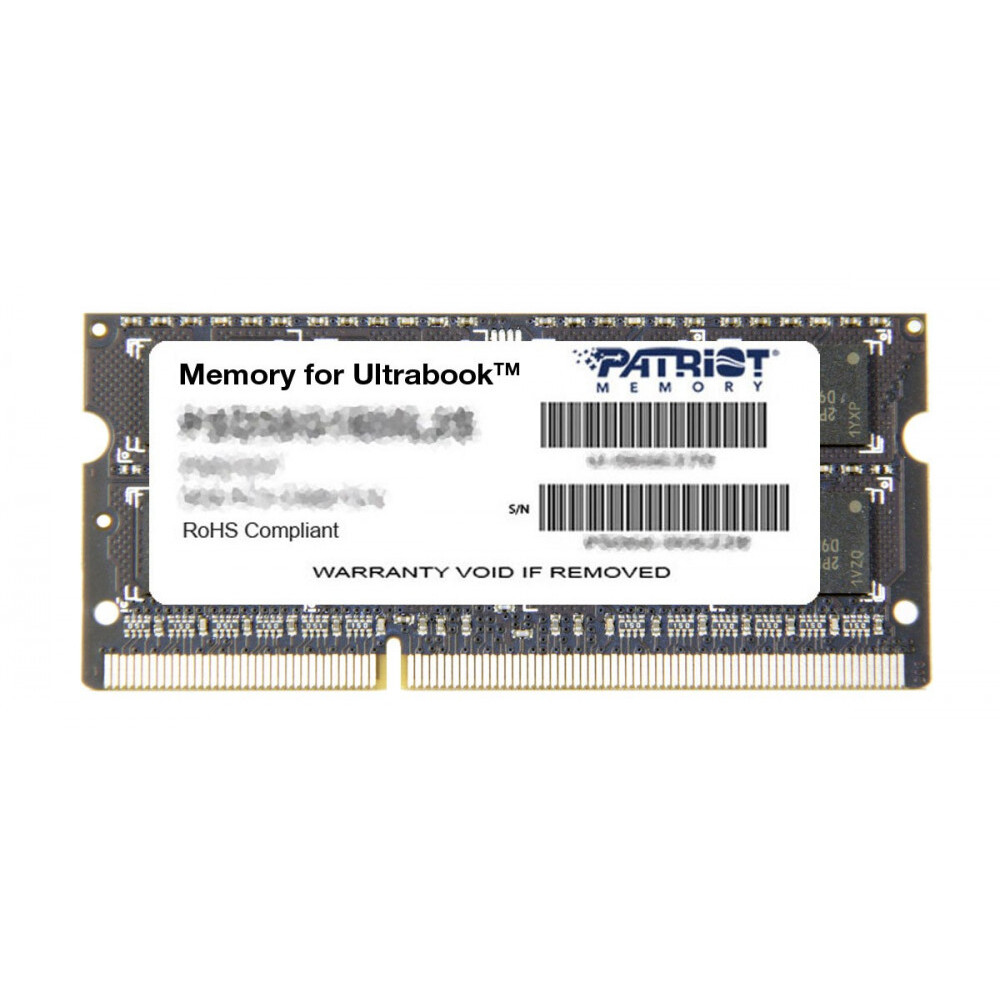Mémoire vive 8GB DDR-III 1600MHz Patriot Low Voltage SO-DIMM (PSD38G1600L2S)