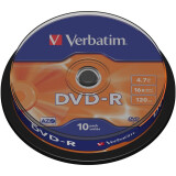 DVD-R Disc Verbatim 4.7GB 16x Cake Box (10 pcs) (43523)
