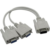 Pārejas savienojums VGA (M) - 2 x VGA (F), 0.3m, ExeGate EX-CC-VGA-15M2x15F-0.3 (EX284939RUS)
