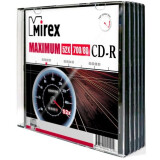 Disks CD-R Mirex 700Mb 52x Maximum Slim Case (5pcs) (201243)