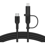 Kabel USB Type-C - USB Type-C/Lightning, 1.5m, Belkin CAC003hq1.5MBK