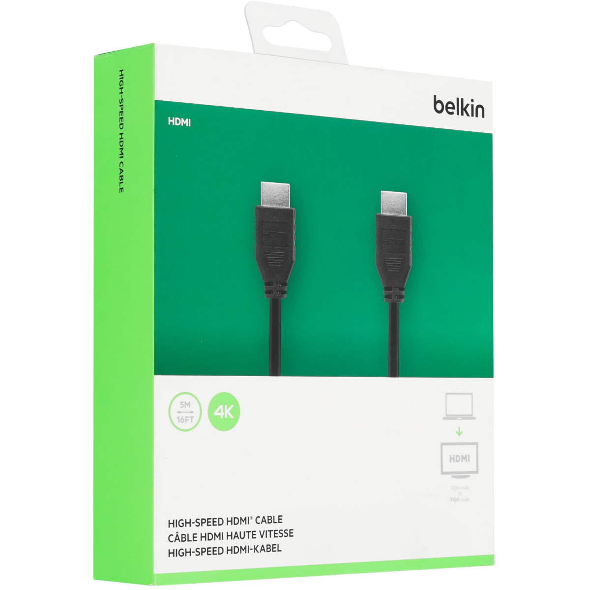 câble HDMI - HDMI, 5m, Belkin F3Y017bt5M-BLK - photo 3