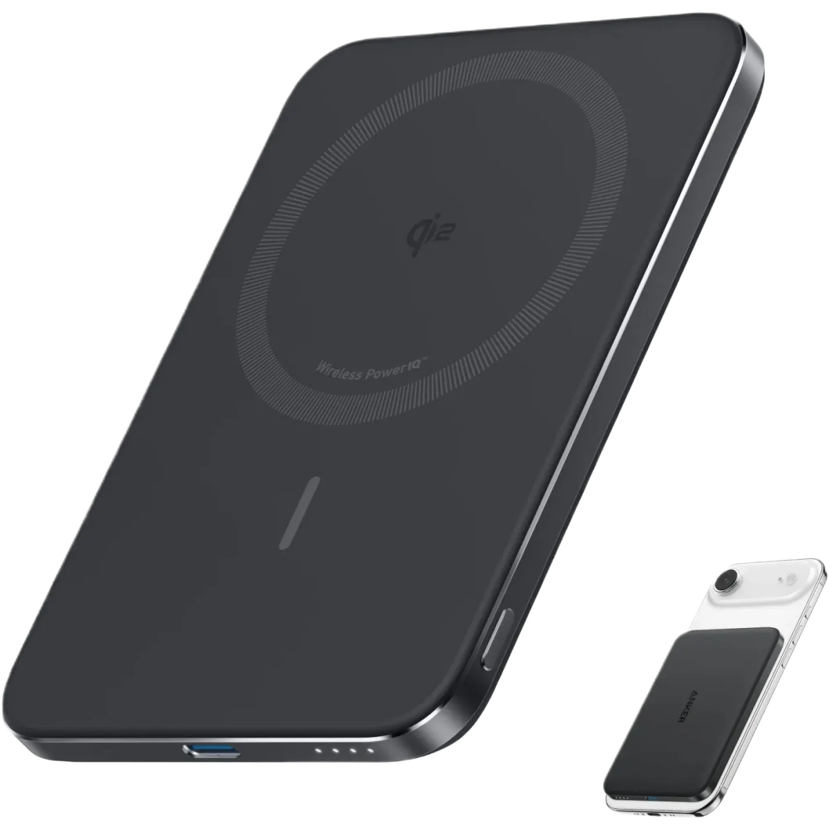 Externer Akku Anker Nano Power Bank (5K, MagGo, Slim) Phantom Black - A1665H11