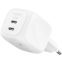 Network charger Belkin BoostCharge Pro Dual USB-C GaN Wall Charger 50W White - WCH019kqWH