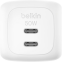 Network charger Belkin BoostCharge Pro Dual USB-C GaN Wall Charger 50W White - WCH019kqWH - photo 4